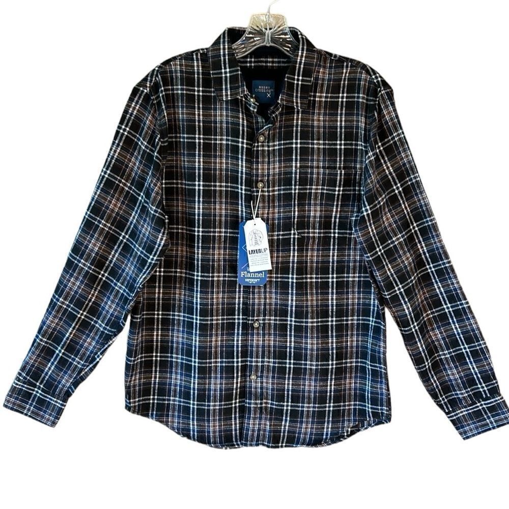 NEW Essex‎ Crossing Mens Lightweight Flannel Shirt